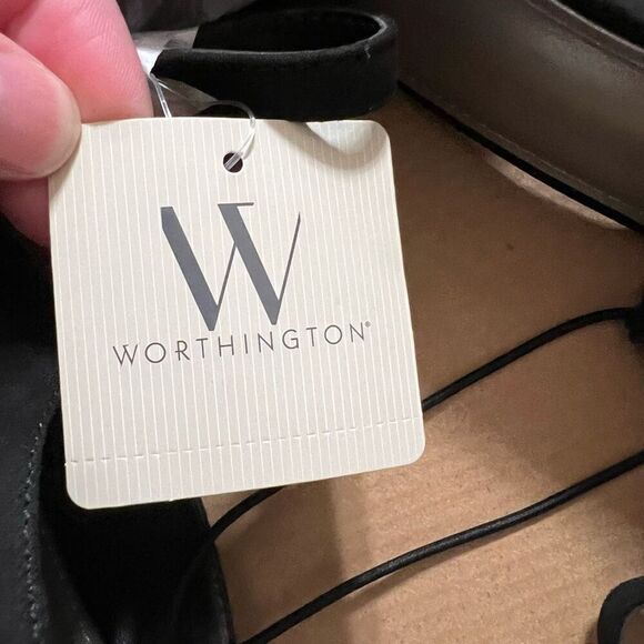 NWT WORTHINGTON Panama 9.5 Black Closed Toe Platform Heels Ankle Strap $70 MSRP - Picture 7 of 12